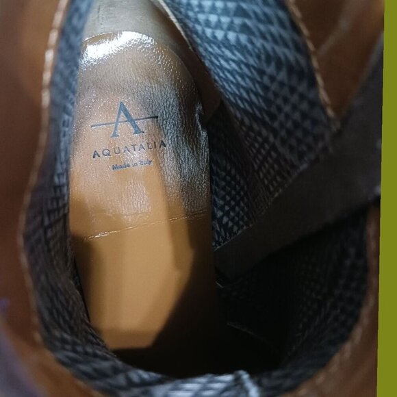 Faria Suede Taupe Ankle Boots With Side Zipper & Buckle 7M - Picture 13 of 16